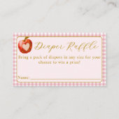 私たちの目おむつラッフル赤ちゃんシャワーのリンゴ エンクロージャーカード (正面)