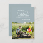 私たちの目から消えた写真　悲しみ　ありがとう サンキューカード (正面/裏面)