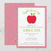 私たちの目と鼻の先の赤ちゃん歓迎会の招待状 招待状 (正面/裏面)