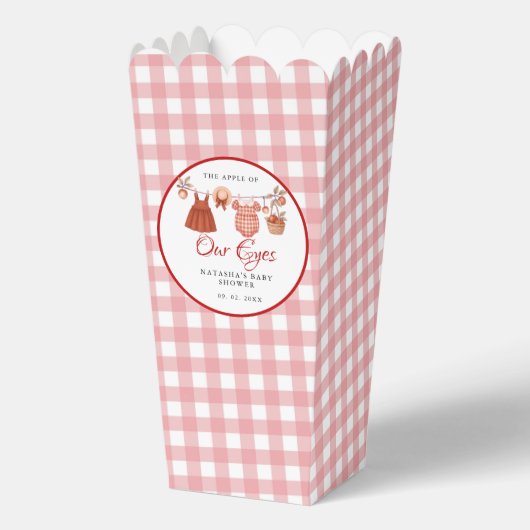 私たちの目のアップルフルーツ秋の赤ちゃん感謝していシャワーあなた フェイバーボックス (正面)