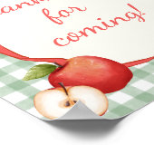 私たちの目のギンガムアップルのサイン来に感謝 ポスター (角)