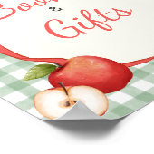 私たちの目のベビー本とギフトサインのギンガムアップル ポスター (角)