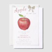 私たちの目のリンゴの色ベビーシャワー ベラム紙招待状 (オフセット)