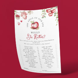 私たちの目のリンゴは彼女はむしろ赤ちゃんシャワーゲームをする