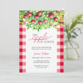 私たちの目のリンゴ感謝の赤ちゃんシャワー 招待状 (スタンド正面)