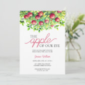 私たちの目のリンゴ感謝の赤ちゃんシャワー 招待状 (スタンド正面)