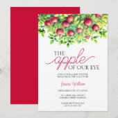 私たちの目のリンゴ感謝の赤ちゃんシャワー 招待状 (正面/裏面)