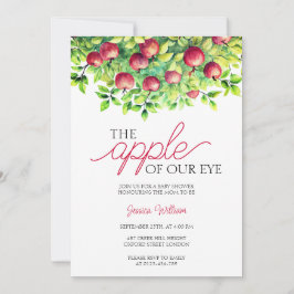 私たちの目のリンゴ感謝の赤ちゃんシャワー 招待状