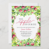 私たちの目のリンゴ感謝の赤ちゃんシャワー 招待状 (正面)