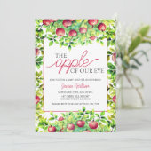 私たちの目のリンゴ感謝の赤ちゃんシャワー 招待状 (スタンド正面)