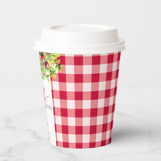 私たちの目のリンゴ感謝の赤ちゃんシャワー 紙コップ (左)