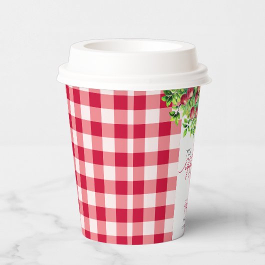 私たちの目のリンゴ感謝の赤ちゃんシャワー 紙コップ (右)