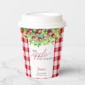 私たちの目のリンゴ感謝の赤ちゃんシャワー 紙コップ (正面)