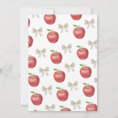 私たちの目のリンゴ第一誕生日 招待状 (裏面)