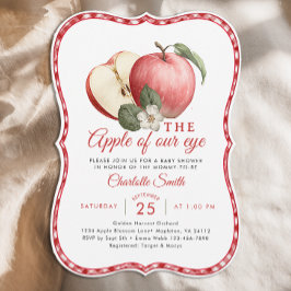 私たちの目の中のリンゴのベイビーシャワー招待状 招待状