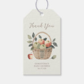 私たちの目の中のリンゴのベイビーシャワー ギフトタグ (正面)