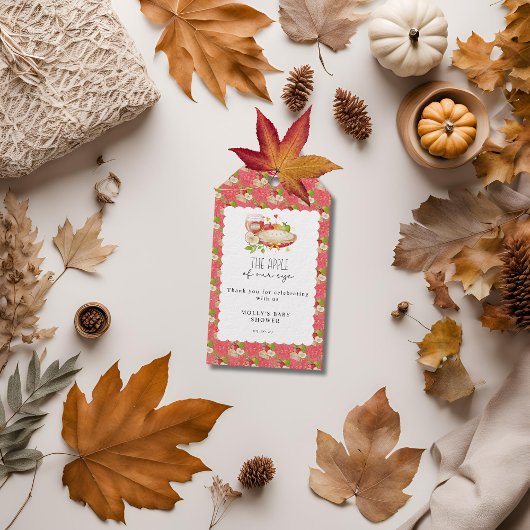 私たちの目の中のリンゴのベイビーシャワー ギフトタグ