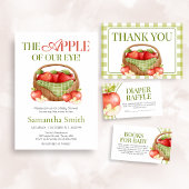 私たちの目の中のリンゴのベイビーシャワー 招待状