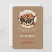 私たちの目の中のリンゴのベビーシャワー 招待状 (正面)