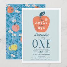 私たちの目の中のリンゴの少年 ブルー 1歳の誕生日