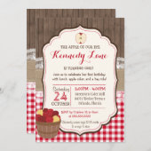 私たちの目の中のリンゴの素朴な秋の誕生日招待状 招待状 (正面/裏面)