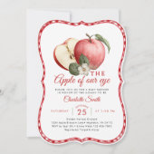 「私たちの目の中のリンゴ」ベビーシャワー招待状 招待状 (正面)