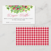 私たちの目の感謝のおむつラッフルのリンゴ エンクロージャーカード (正面/裏面)