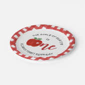 私たちの目の誕生日のリンゴ ペーパープレート (アングル)