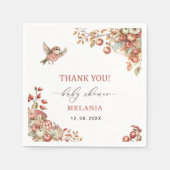 私たちの目の赤ちゃんシャワーのリンゴの水の色 スタンダードカクテルナプキン (正面)