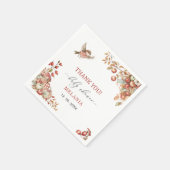 私たちの目の赤ちゃんシャワーのリンゴの水の色 スタンダードカクテルナプキン (角)