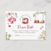 私たちの目の赤ちゃんシャワーの甘いリンゴ エンクロージャーカード (正面)