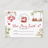 私たちの目の赤ちゃんシャワーの甘いリンゴ エンクロージャーカード (正面)