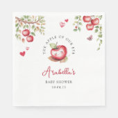 私たちの目の赤ちゃんシャワーの甘いリンゴ スタンダードランチョンナプキン (正面)