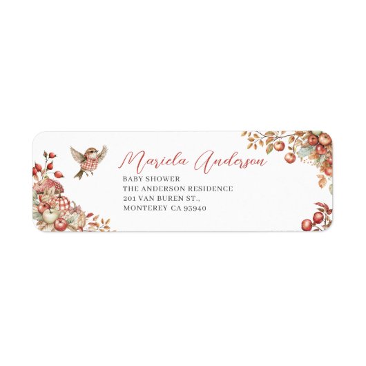 私たちの目エレガントのベビーショーのリンゴの水の色 ラベル (正面)