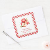 私たちの目玉の秋のリンゴベイビーシャワー スクエアシール (封筒)