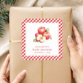 私たちの目玉の秋のリンゴベイビーシャワー スクエアシール