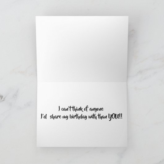 私たちの相互***誕生日***そのワインを注ぐ!!!!!!! カード (内部)