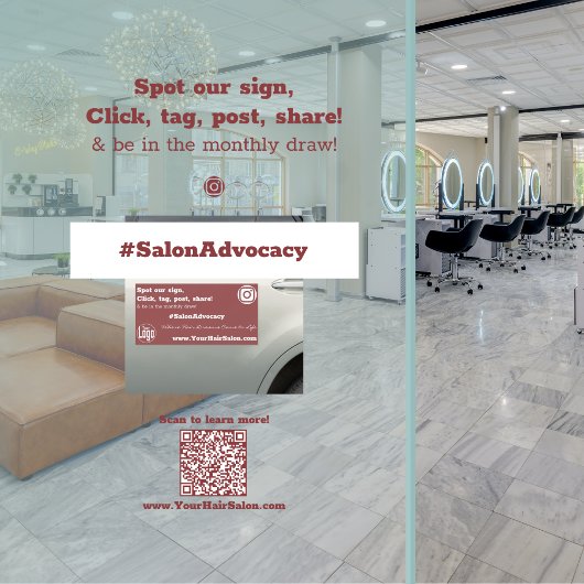 私たちの看板を見つけて、クリック、タグ付け、投稿、シェアしよう！ ウィンドウサイン