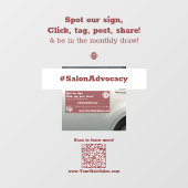 私たちの看板を見つけて、クリック、タグ付け、投稿、シェアしよう！ ウィンドウサイン (シート)