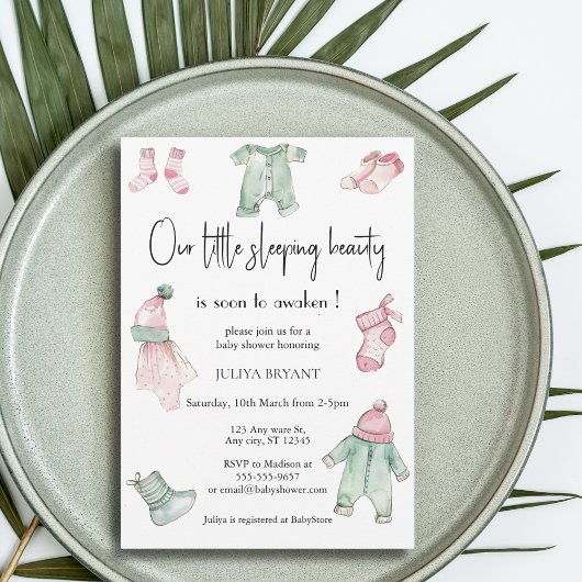 私たちの眠っている美しいの赤ちゃんシャワー 招待状