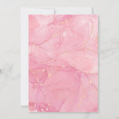 私たちの眠る美しいピンクの赤ちゃんシャワー 招待状 (裏面)