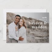 私たちの瞬間 シンプル エレガント フォト ウェディング 招待状 (正面)