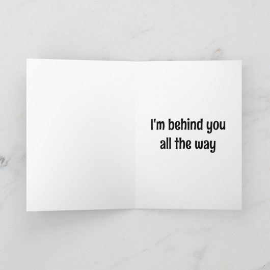 私たちの祈りの言葉の信仰と神は後ろにいる カード (内部)