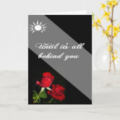 私たちの祈りの言葉の信仰と神は後ろにいる カード (黄色い花)