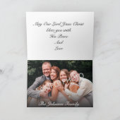 私たちの神の名前イエスキリスト写真グリーティングカード カード (内部)