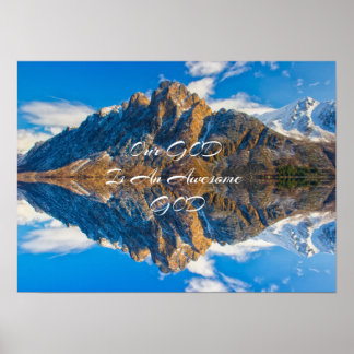 私たちの神は山素晴らしの写真プリント ポスター