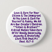 私たちの神聖な価値を生きるボタンのリマインダー 缶バッジ (正面)