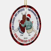 私たちの笑いは無限である – Bestie パーソナライズされた セラミックオーナメント (右)