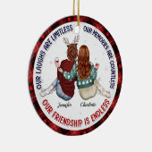 私たちの笑いは無限である – Bestie パーソナライズされた-2 セラミックオーナメント (右)