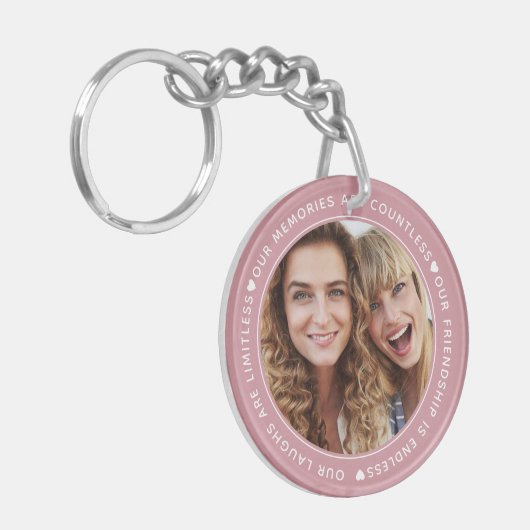 私たちの笑いは無限の友最高の達の写真キーチャ キーホルダー (正面左)